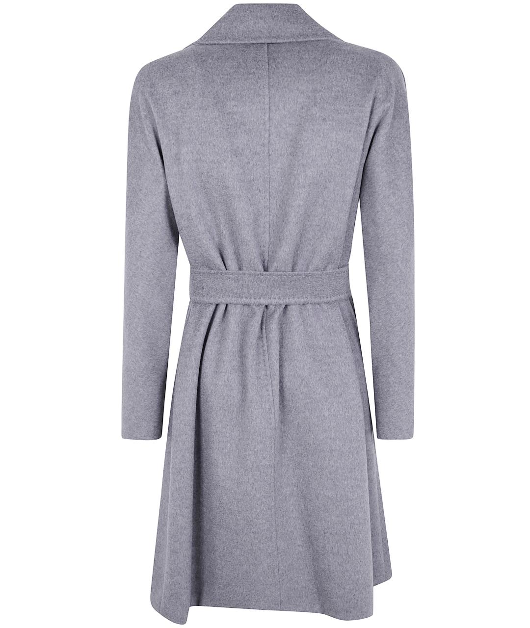 MAX MARA STUDIO Серое шерстяное пальто, фото 2