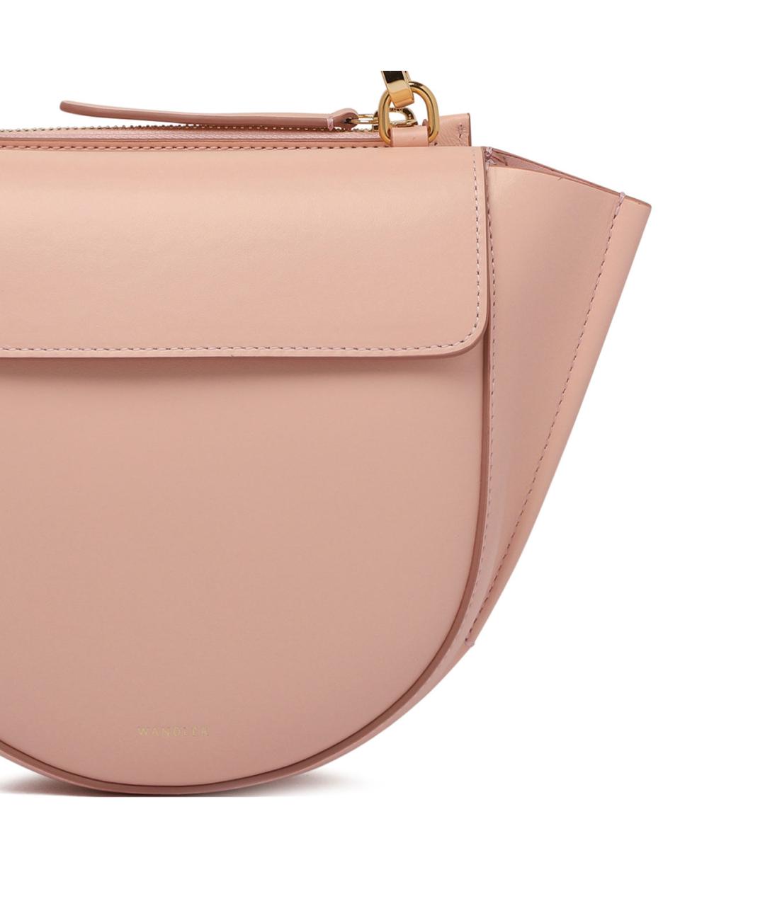 WANDLER Розовая кожаная сумка через плечо, фото 4