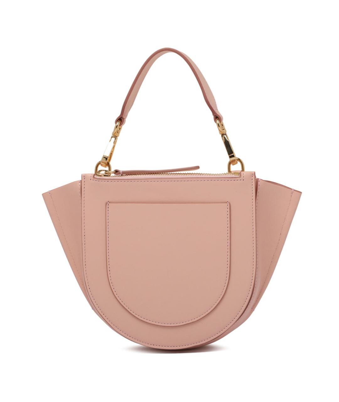 WANDLER Розовая кожаная сумка через плечо, фото 2