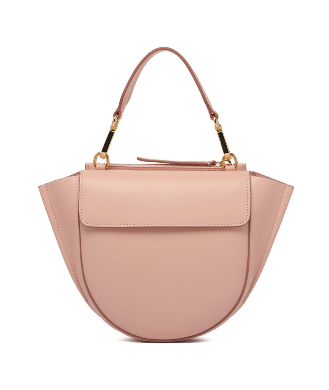 WANDLER Розовая кожаная сумка через плечо, фото 1