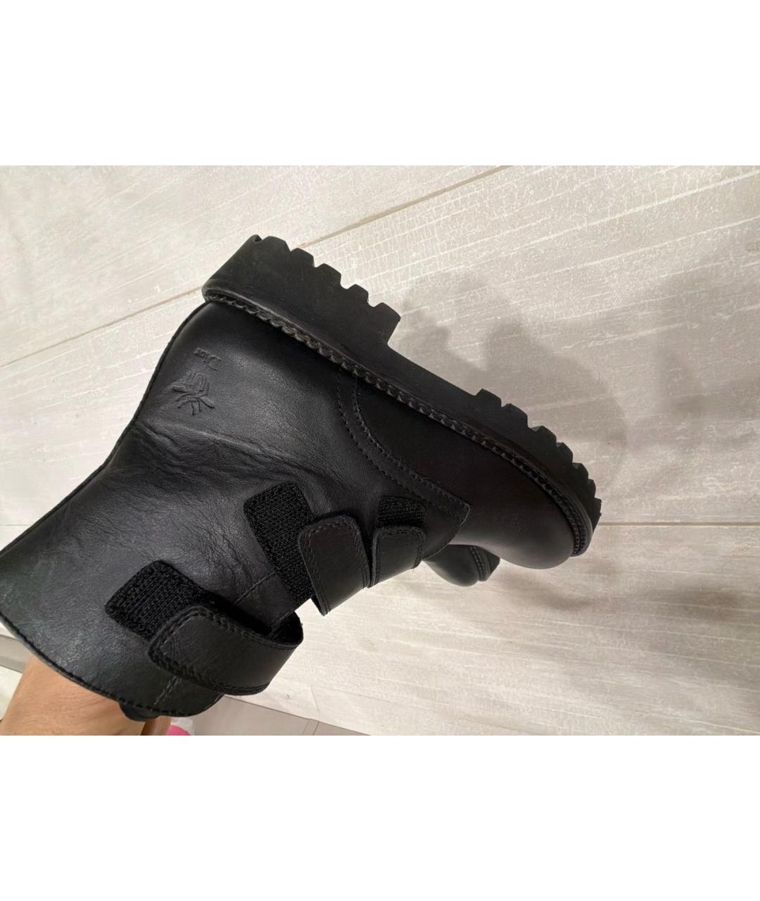 CHRISTIAN DIOR Черные кожаные ботинки, фото 5