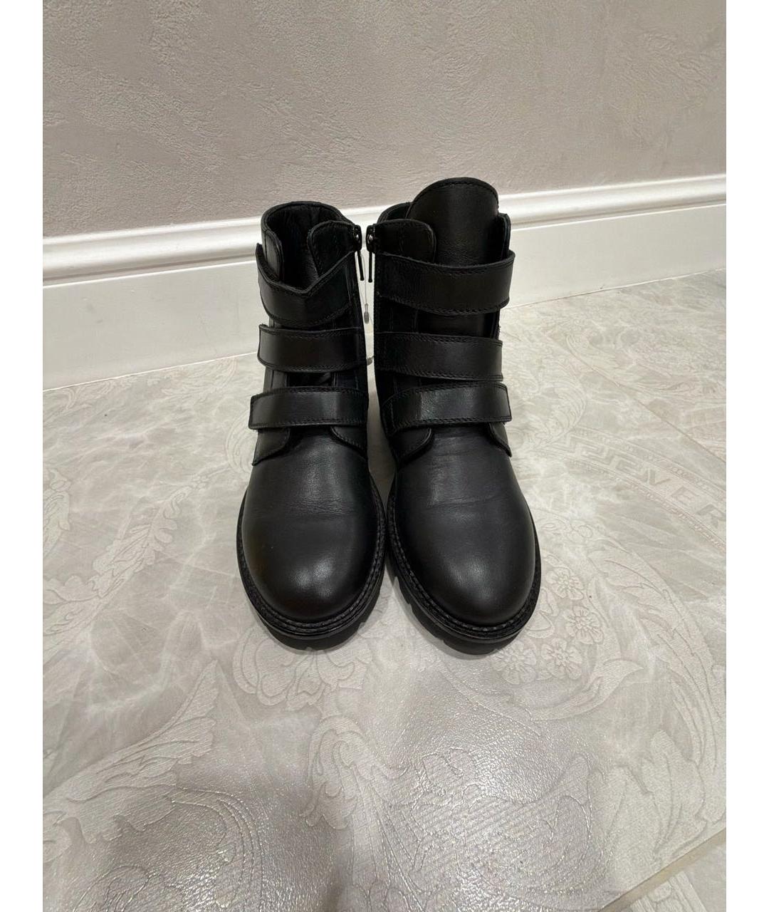 CHRISTIAN DIOR Черные кожаные ботинки, фото 2