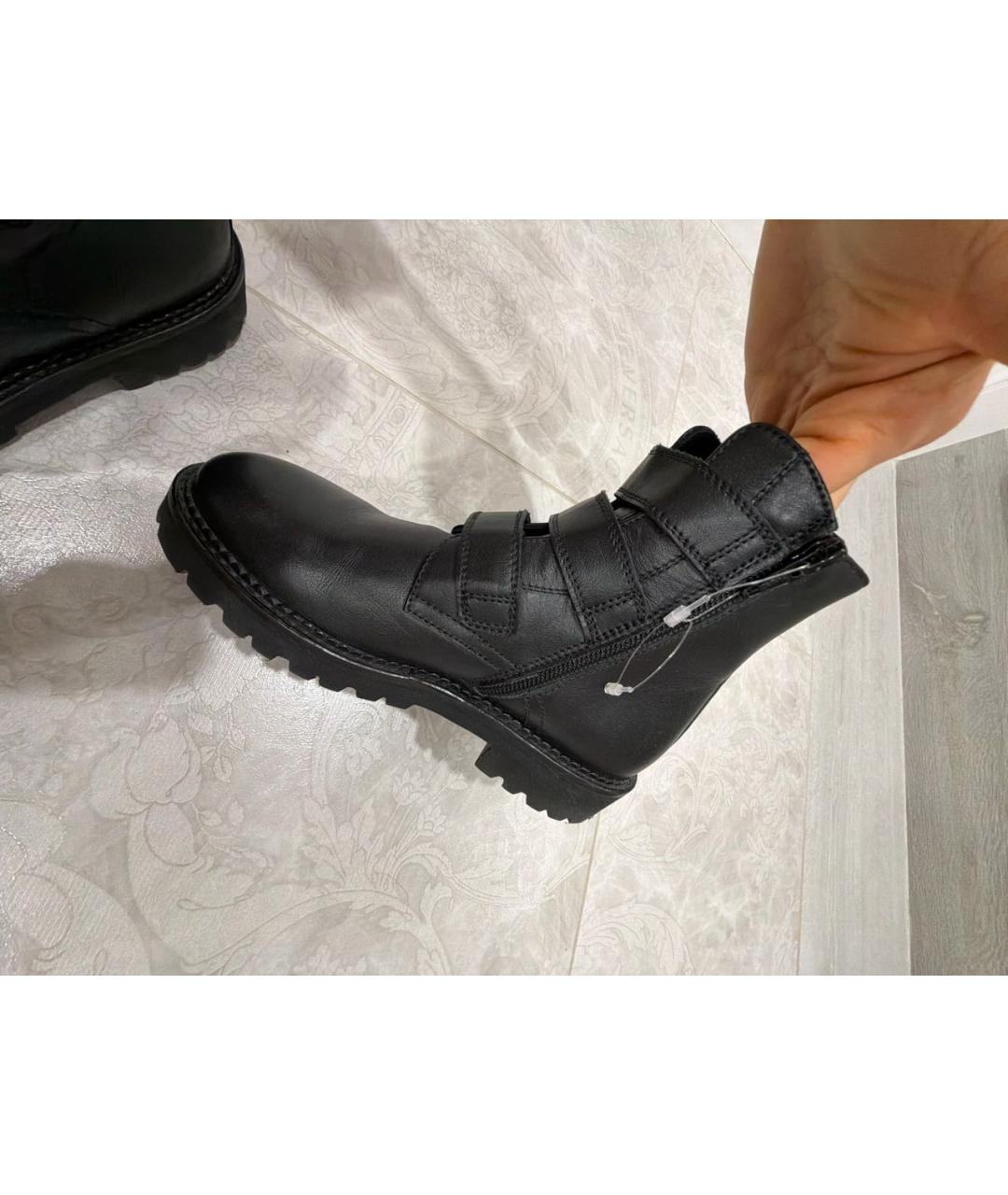 CHRISTIAN DIOR Черные кожаные ботинки, фото 6