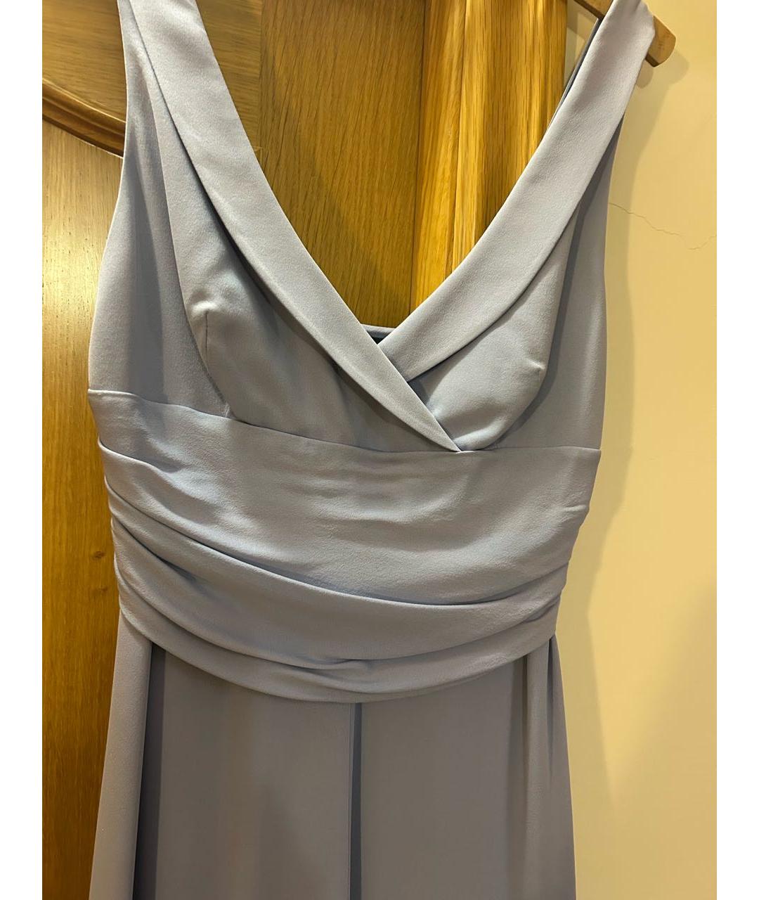 GIORGIO ARMANI Голубое шелковое коктейльное платье, фото 3