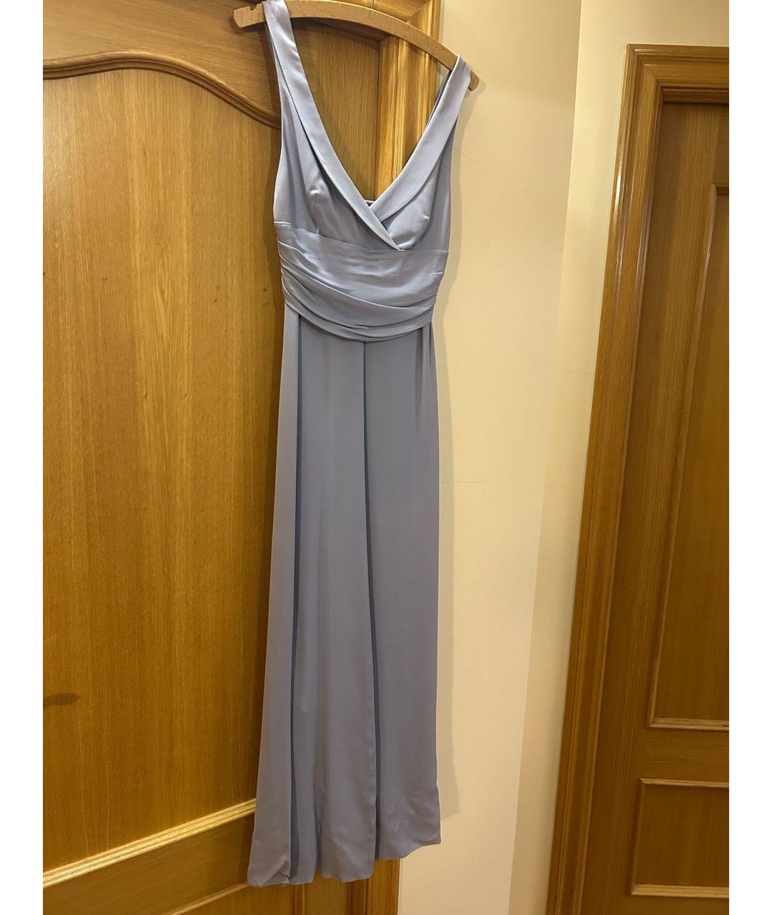 GIORGIO ARMANI Голубое шелковое коктейльное платье, фото 8