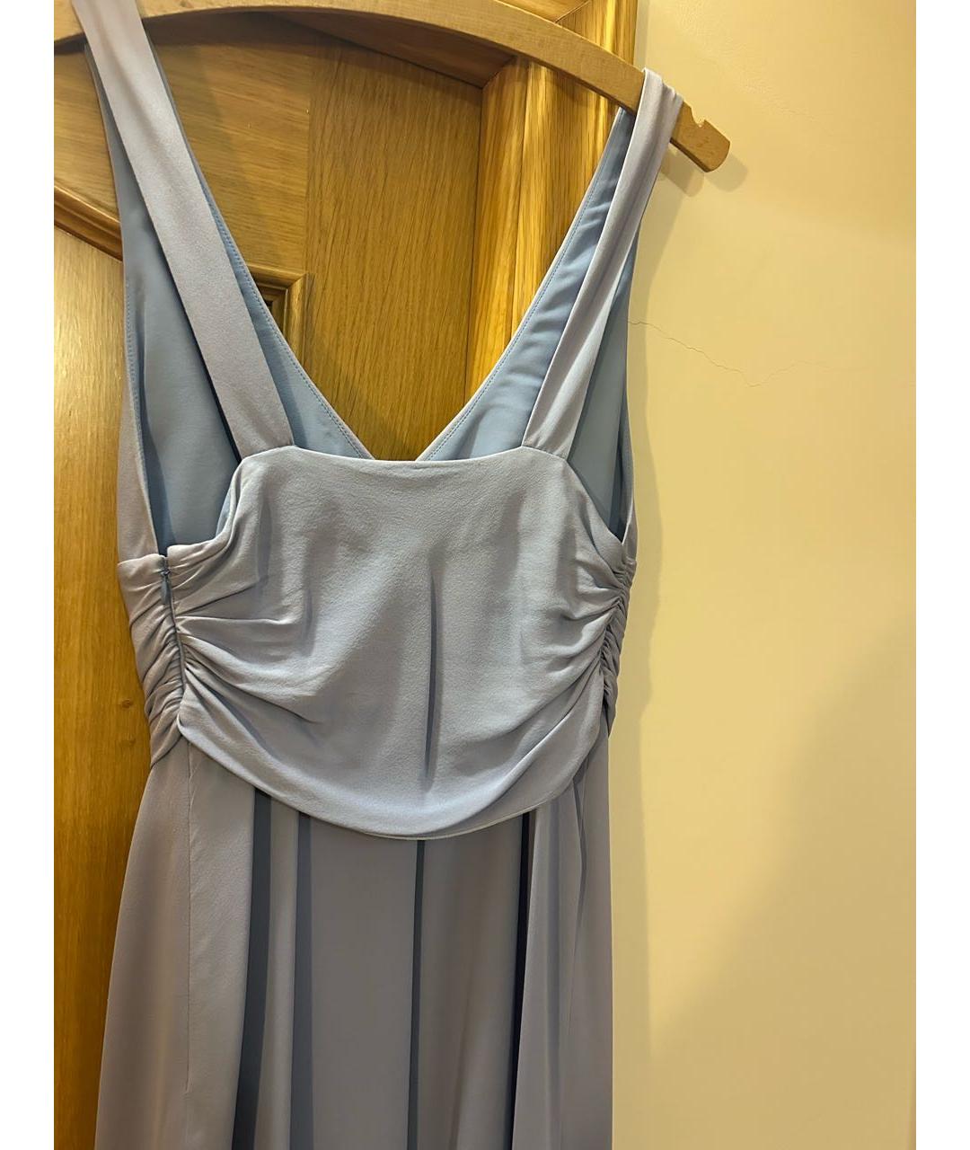 GIORGIO ARMANI Голубое шелковое коктейльное платье, фото 4
