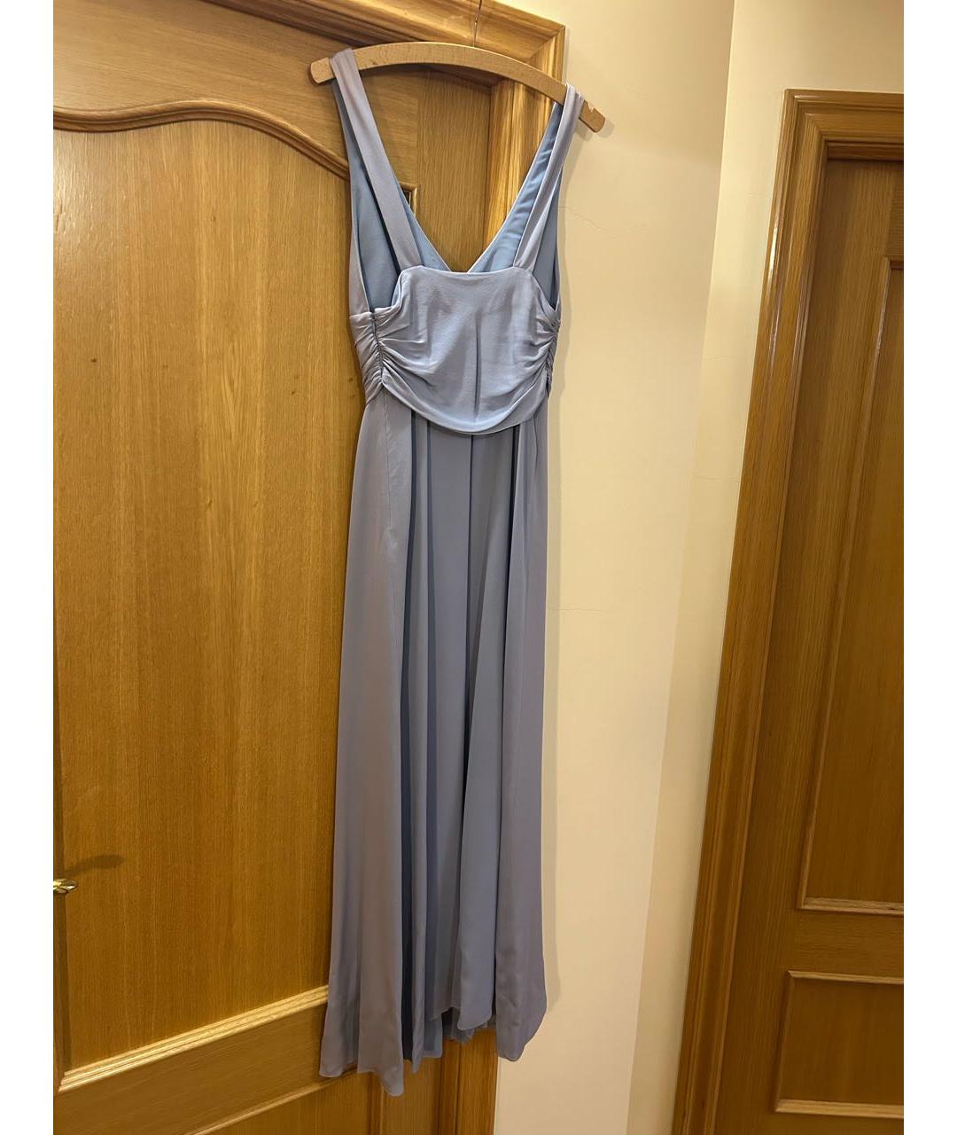 GIORGIO ARMANI Голубое шелковое коктейльное платье, фото 2