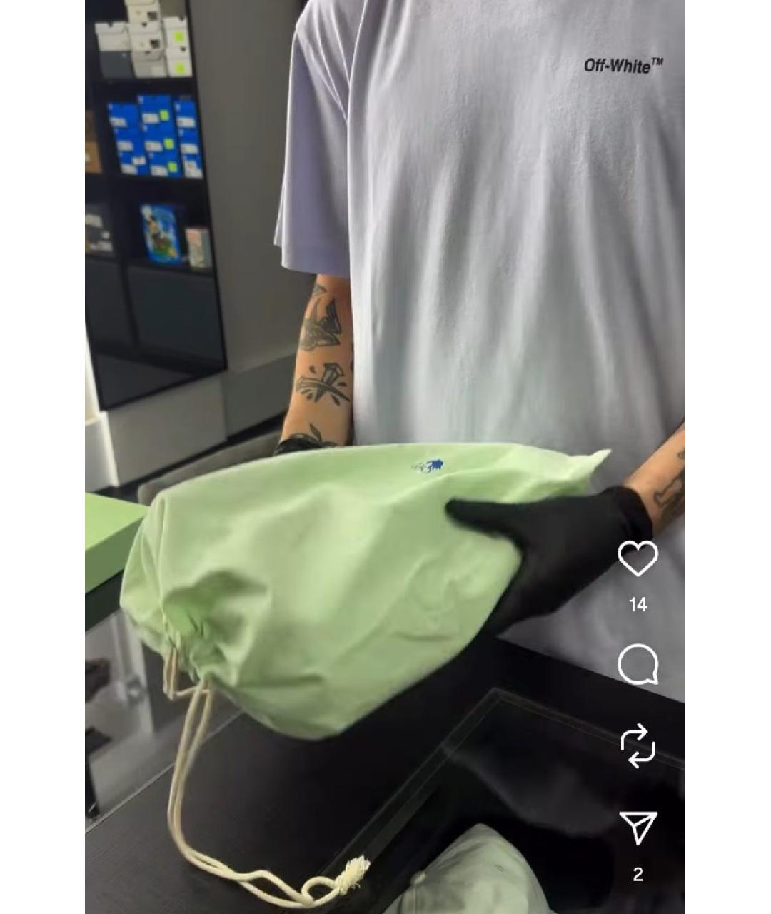 OFF-WHITE Белые текстильные кеды, фото 9