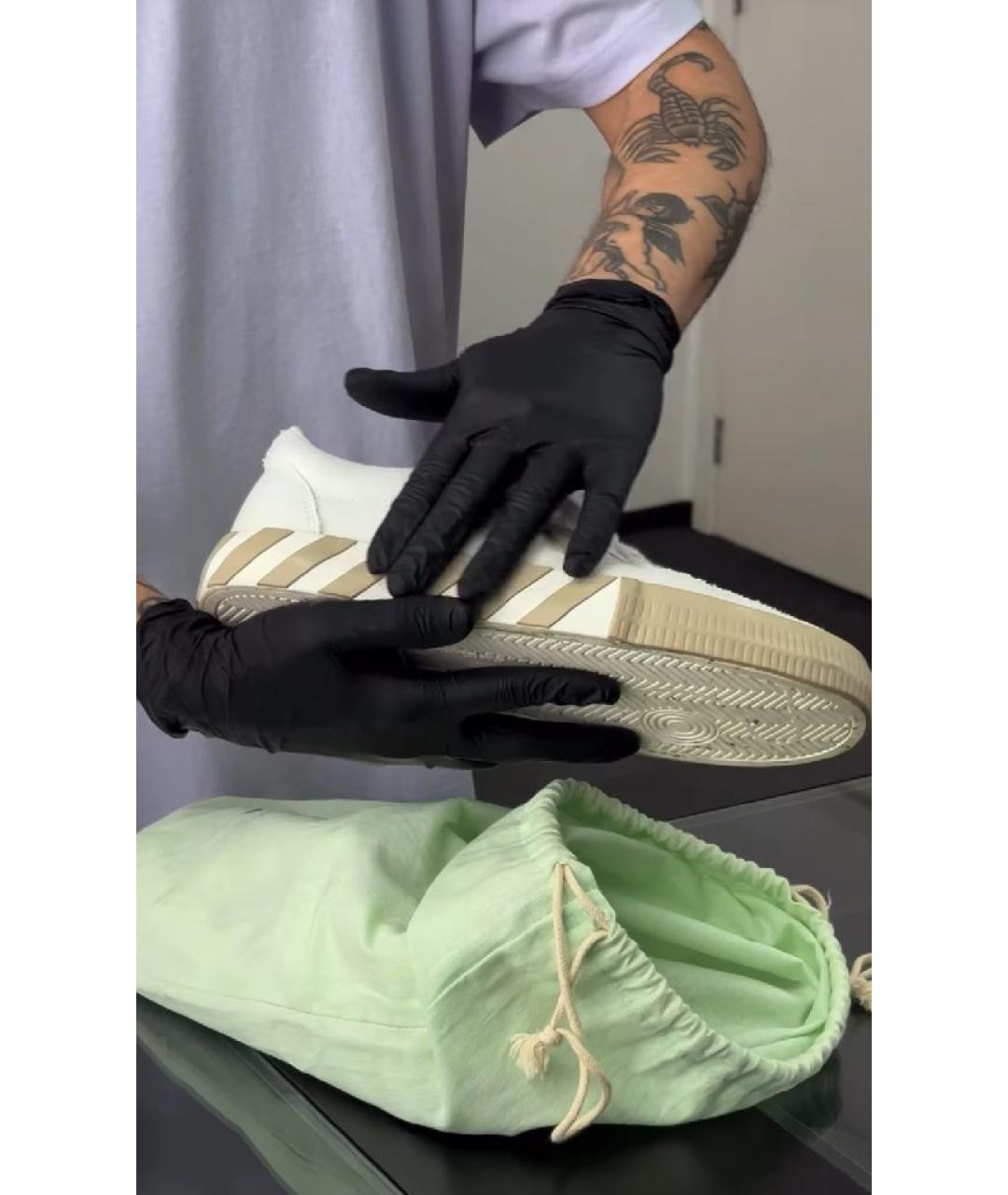 OFF-WHITE Белые текстильные кеды, фото 4