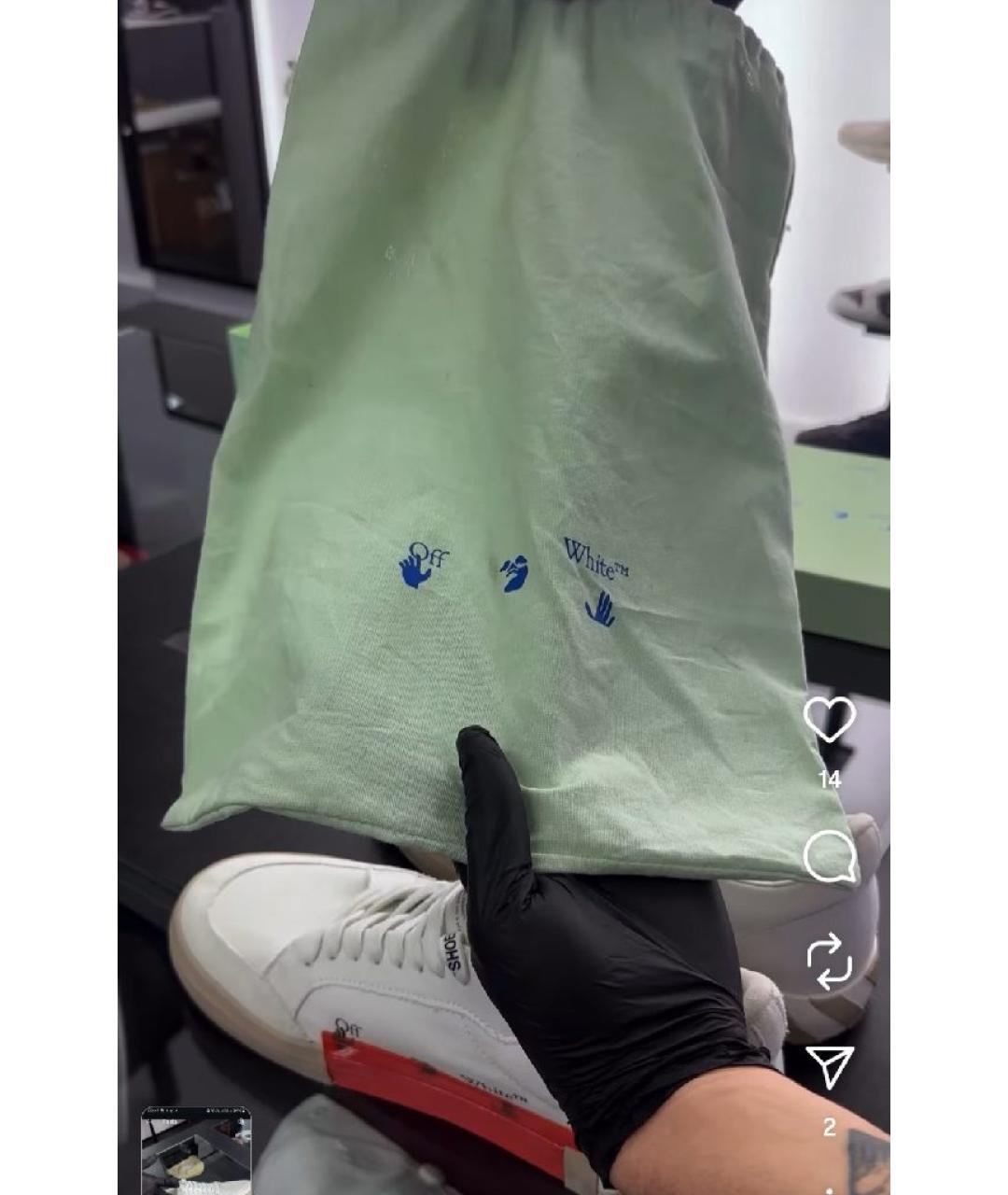 OFF-WHITE Белые текстильные кеды, фото 6