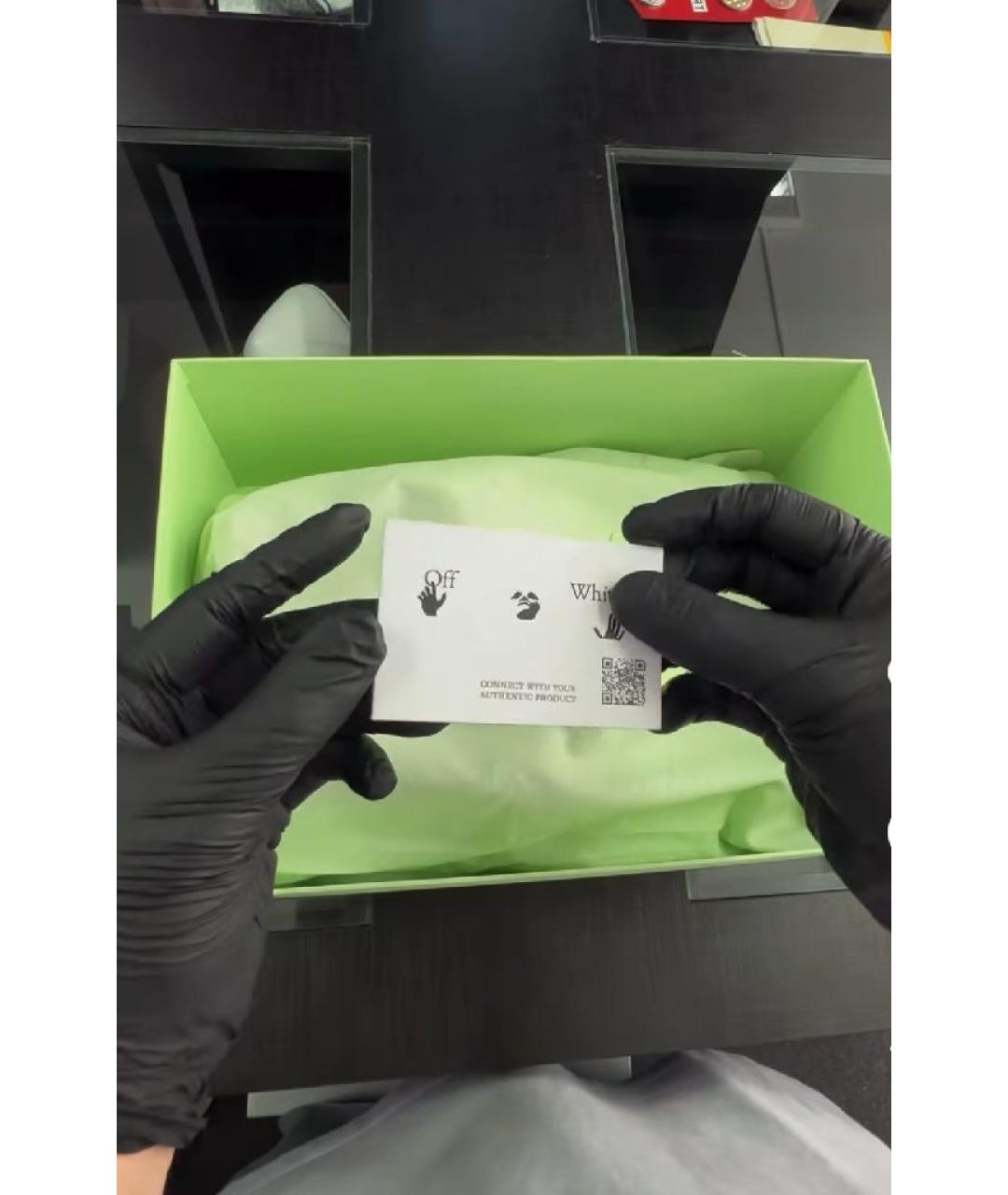 OFF-WHITE Белые текстильные кеды, фото 8