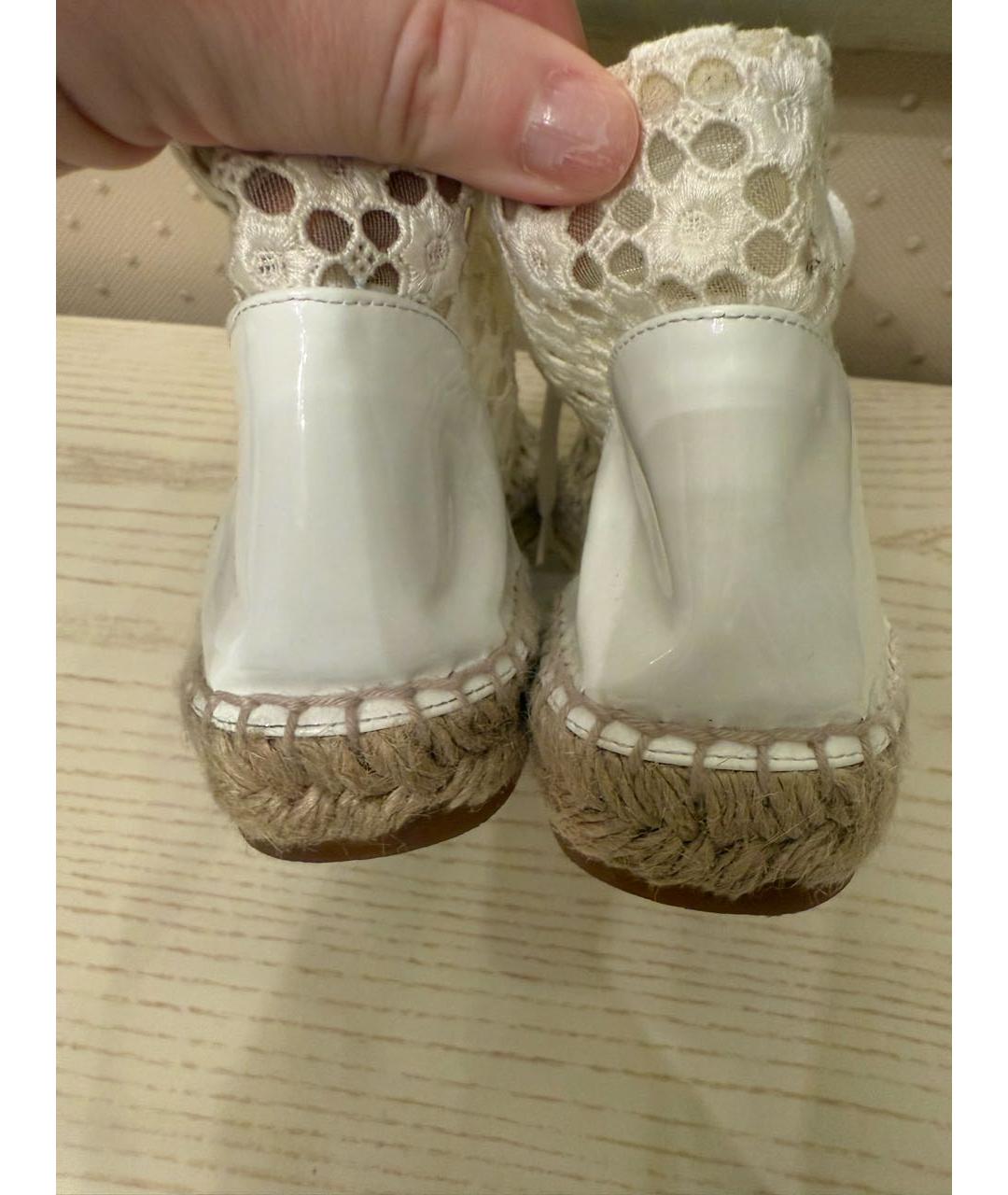 CHANEL Белые текстильные кроссовки, фото 3