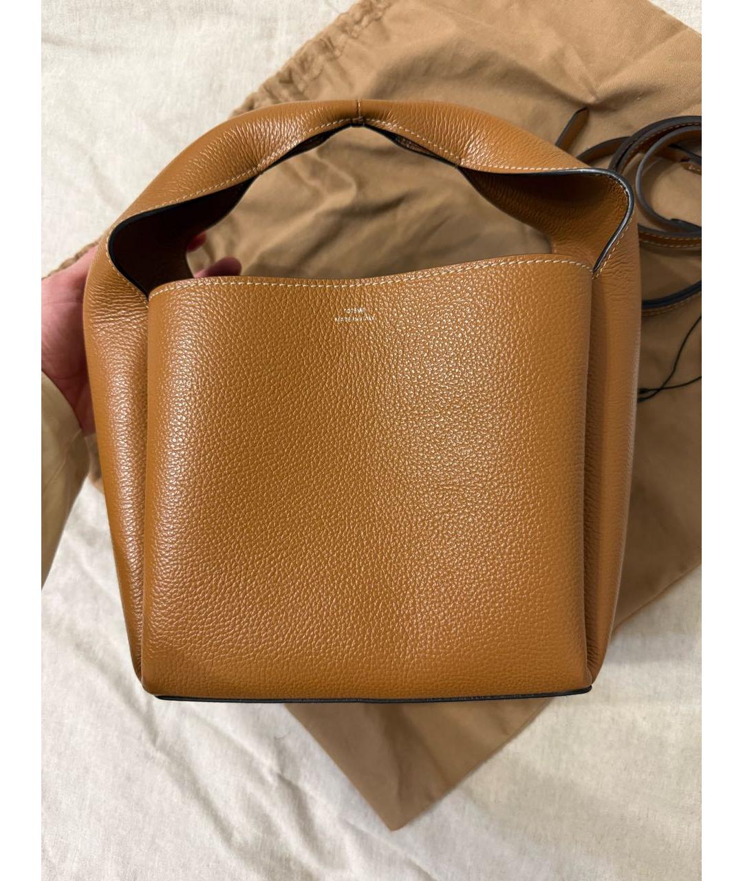 TOTEME Коричневая кожаная сумка тоут, фото 2