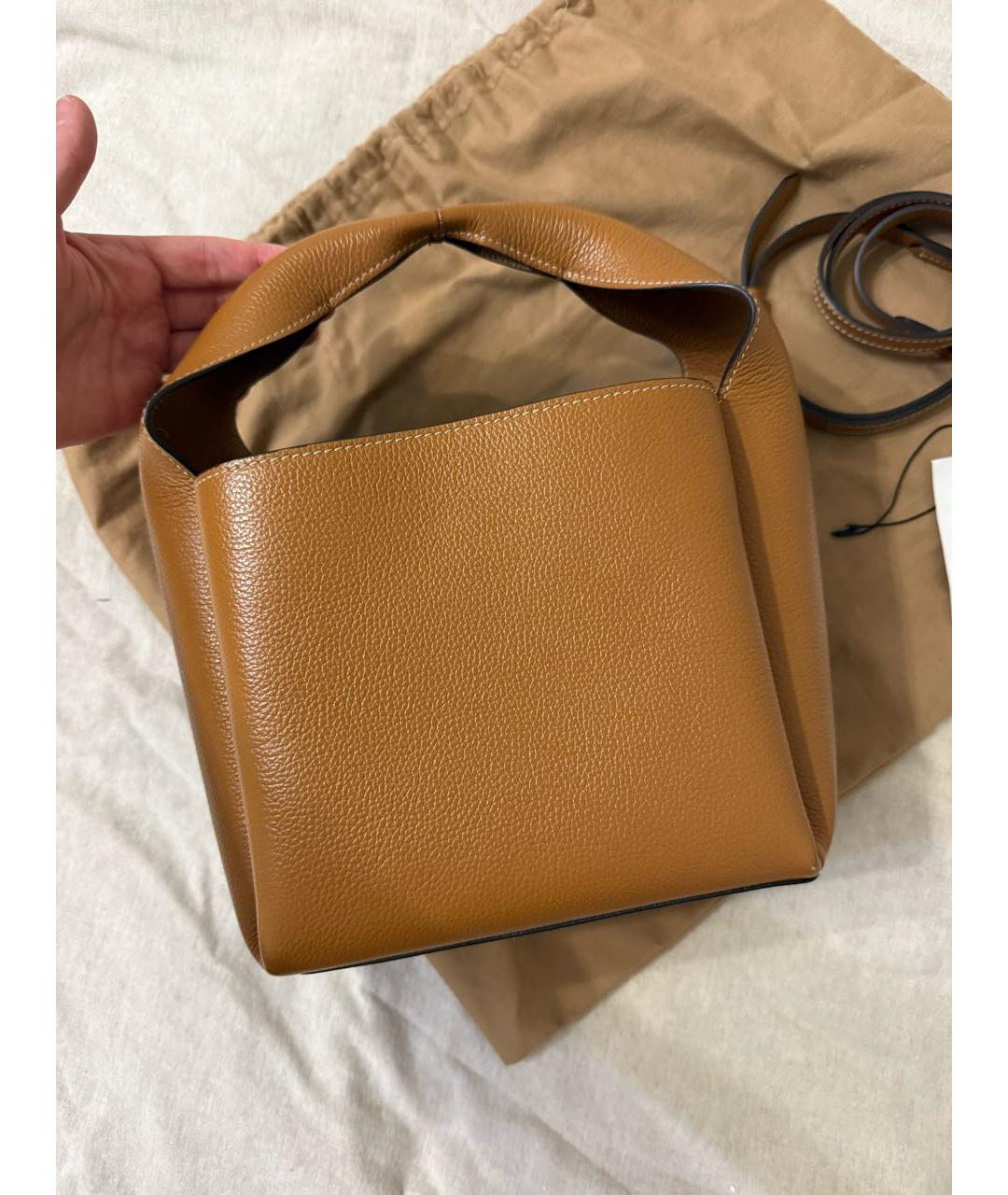 TOTEME Коричневая кожаная сумка тоут, фото 3