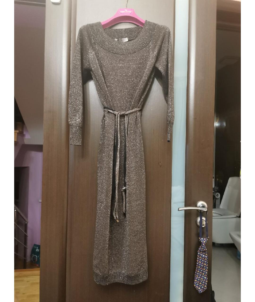 D.EXTERIOR Коричневое вискозное повседневное платье, фото 7