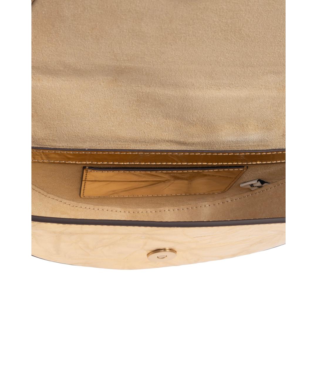 CULT GAIA Золотая сумка с короткими ручками, фото 5