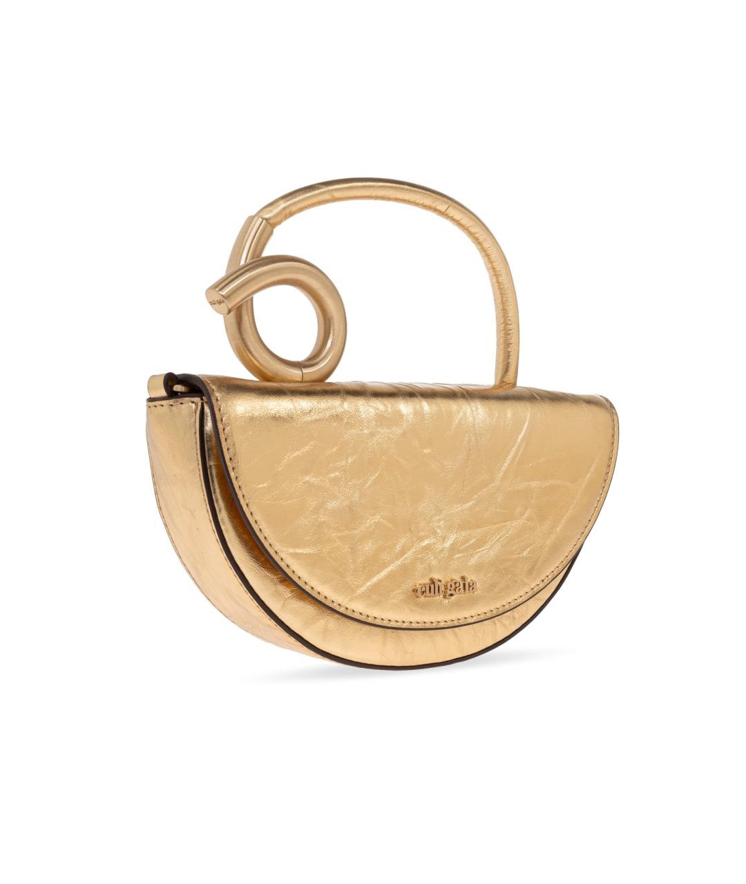 CULT GAIA Золотая сумка с короткими ручками, фото 3