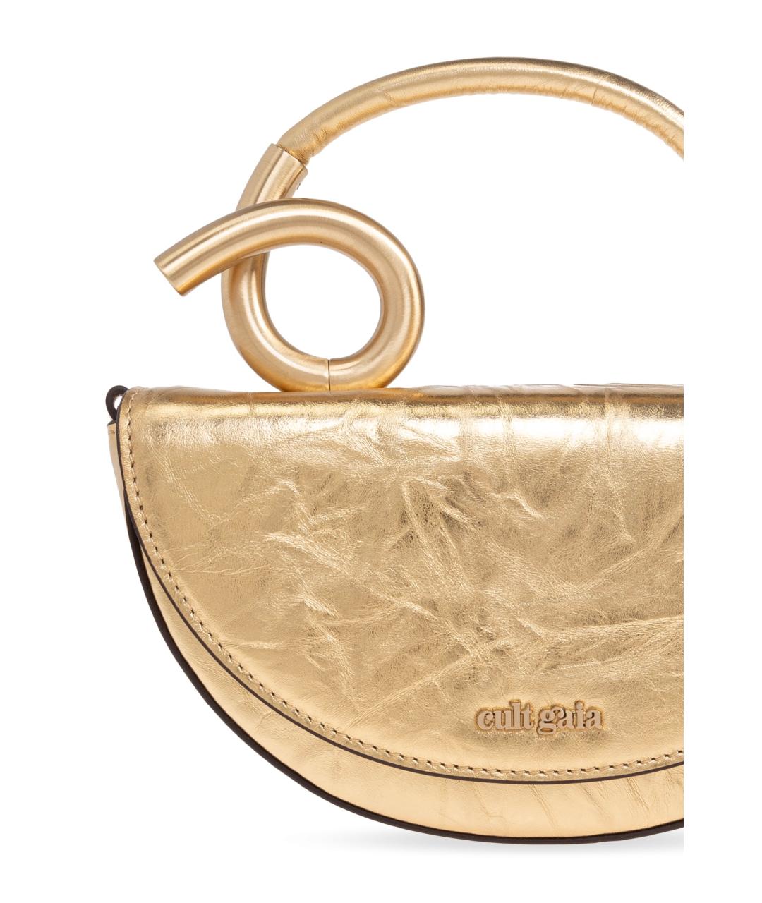 CULT GAIA Золотая сумка с короткими ручками, фото 6