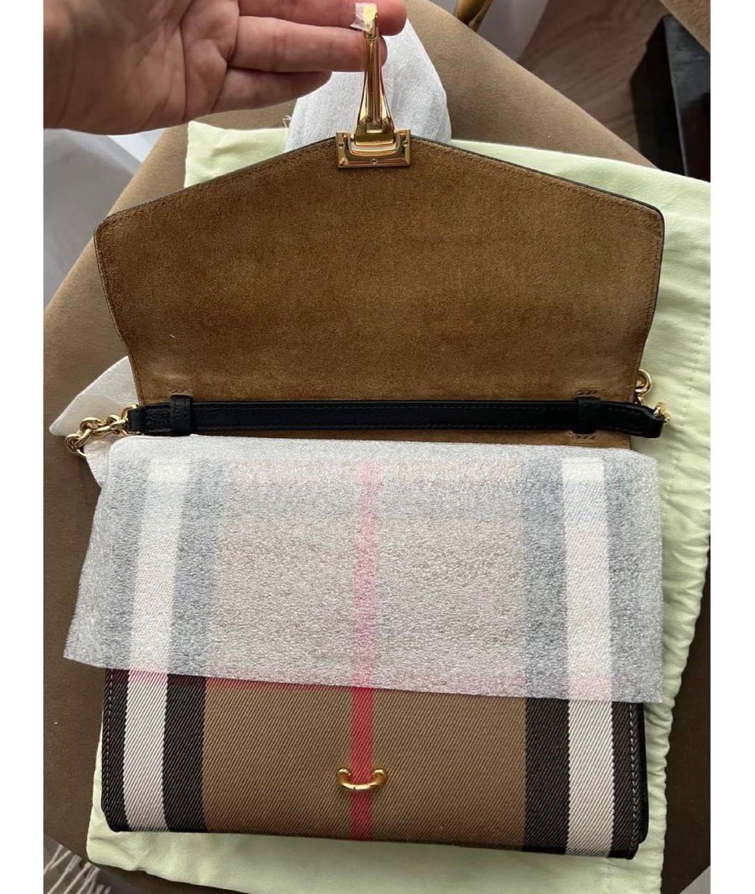 BURBERRY Бежевая кожаная сумка через плечо, фото 4