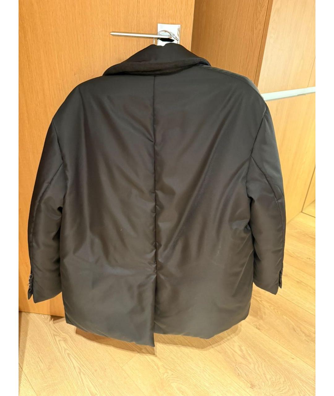 PRADA Черный полиамидовый пуховик, фото 3