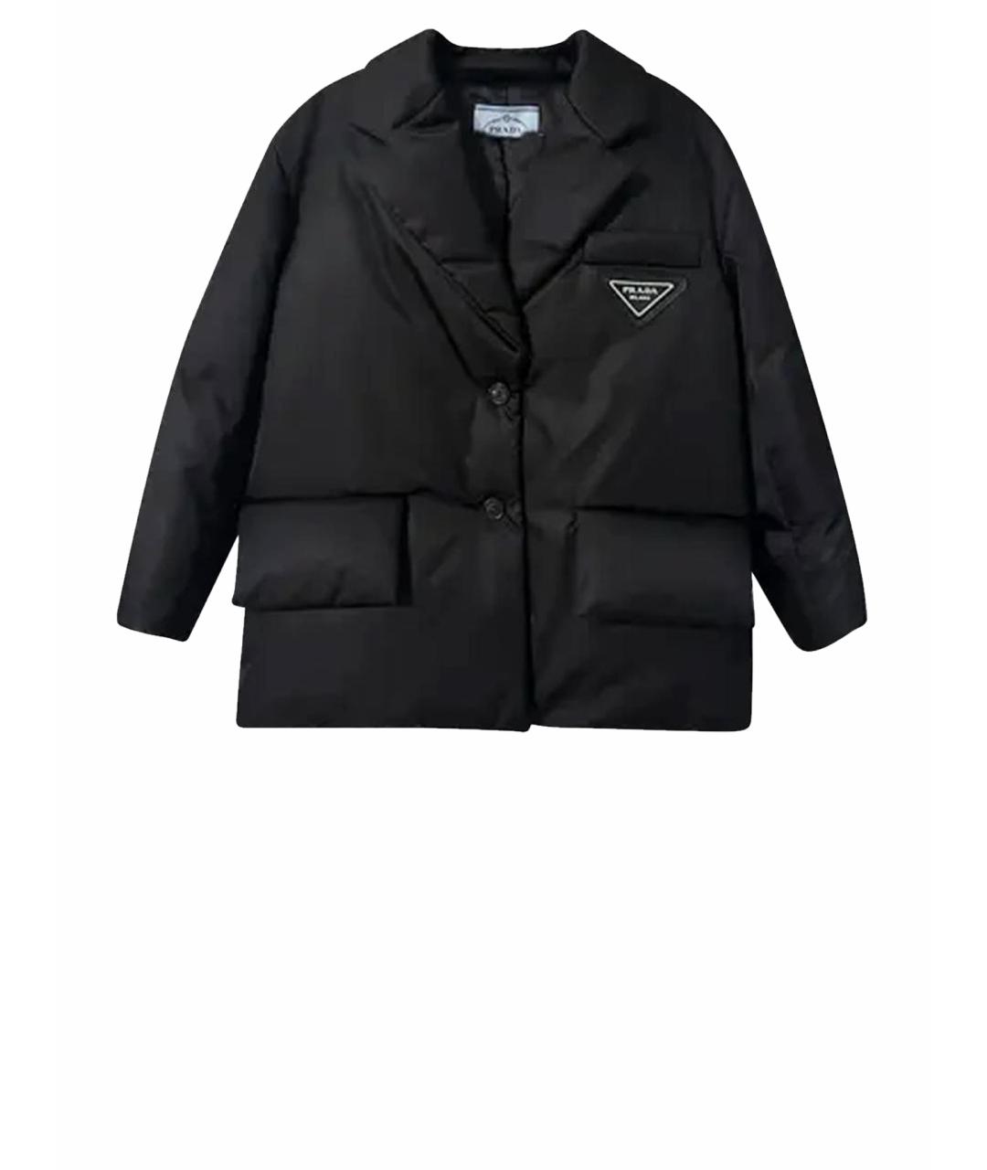 PRADA Черный полиамидовый пуховик, фото 1