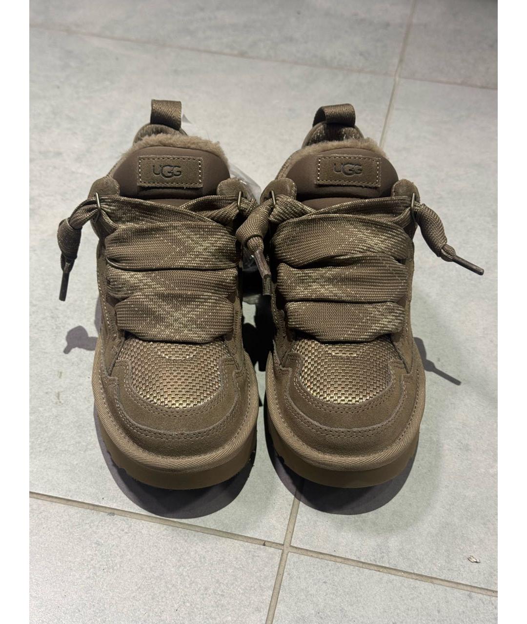 UGG AUSTRALIA Бежевые замшевые кроссовки, фото 2