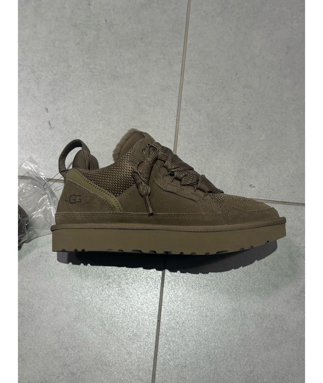 UGG AUSTRALIA Бежевые замшевые кроссовки, фото 8