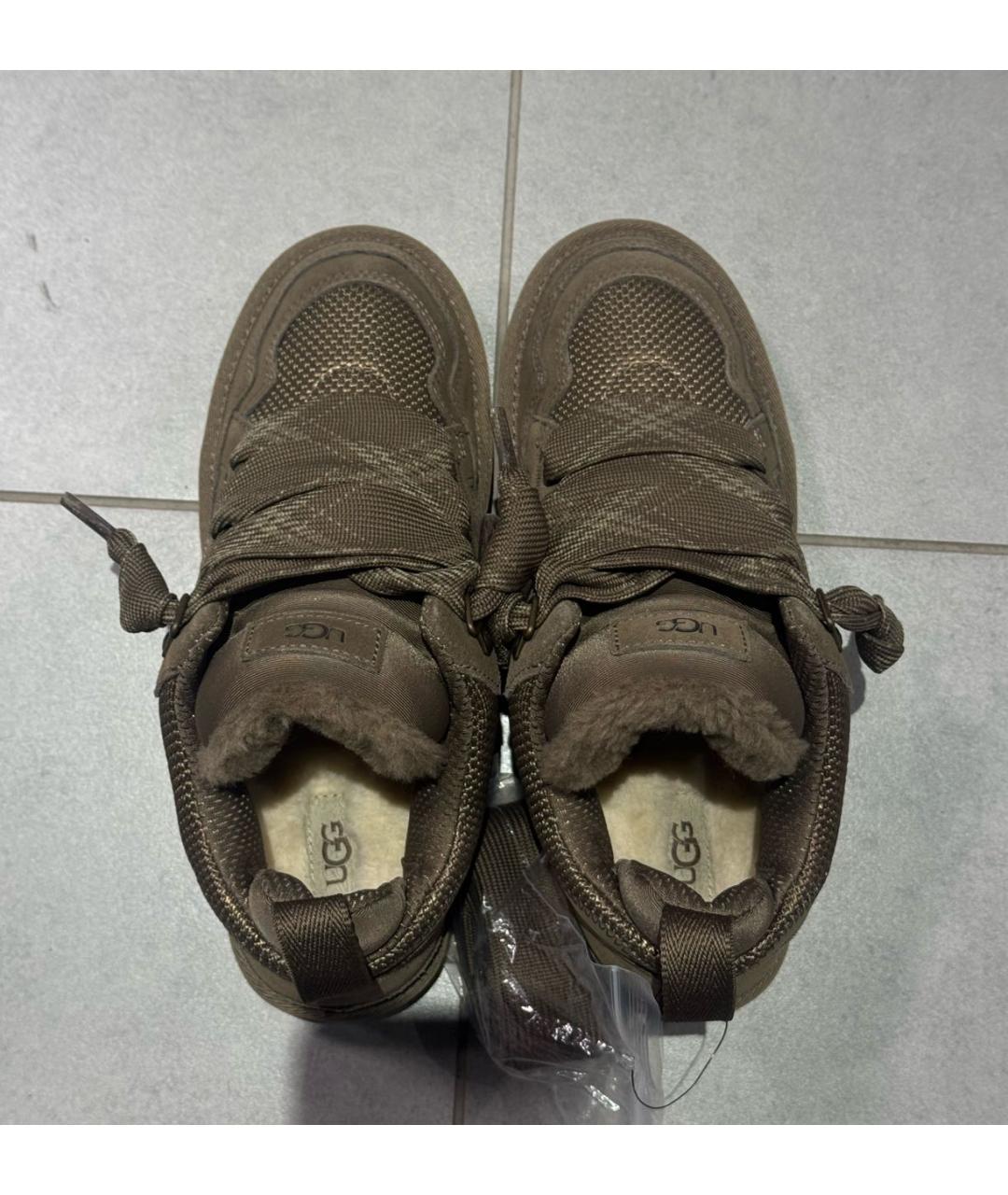 UGG AUSTRALIA Бежевые замшевые кроссовки, фото 3