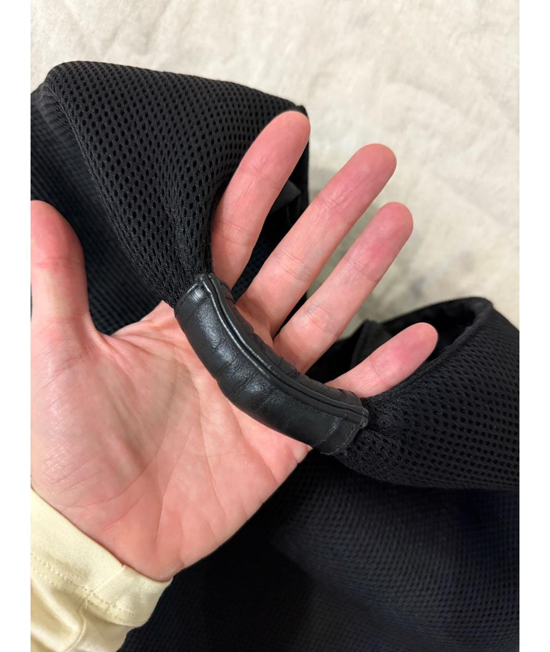 MM6 MAISON MARGIELA Черная тканевая сумка с короткими ручками, фото 5