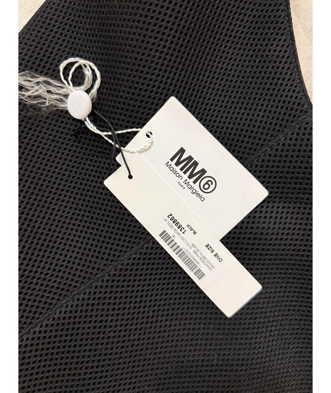 MM6 MAISON MARGIELA Черная тканевая сумка с короткими ручками, фото 8