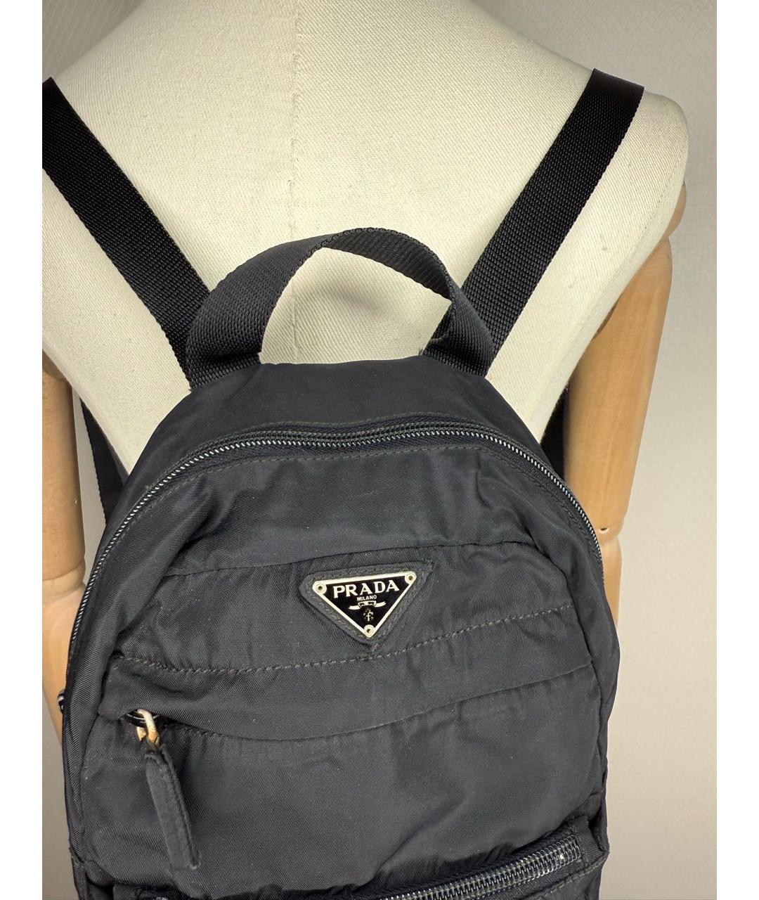 PRADA Черный тканевый рюкзак, фото 4