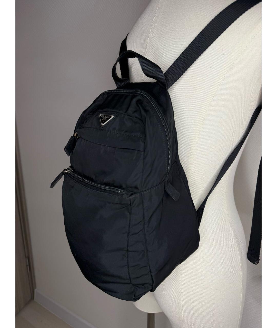 PRADA Черный тканевый рюкзак, фото 2