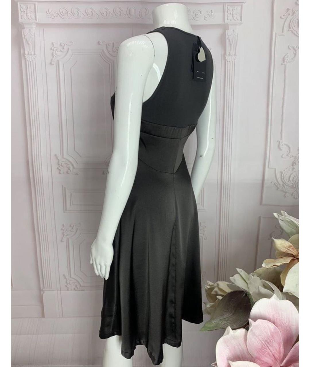TWIN-SET Антрацитовое вискозное платье, фото 6