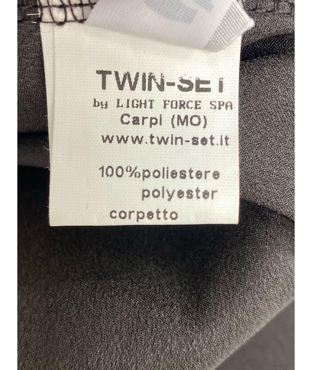 TWIN-SET Антрацитовое вискозное платье, фото 5