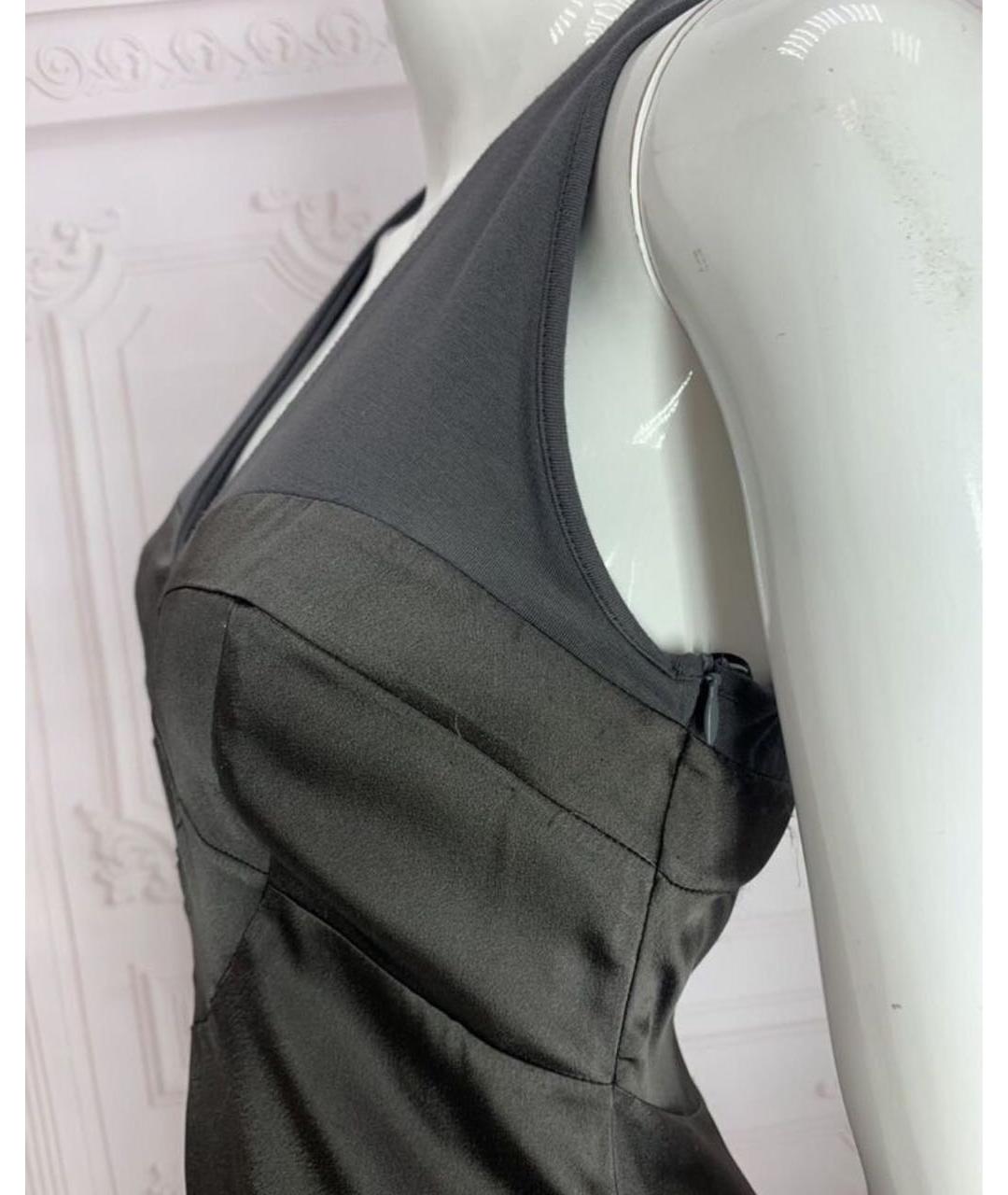 TWIN-SET Антрацитовое вискозное платье, фото 4