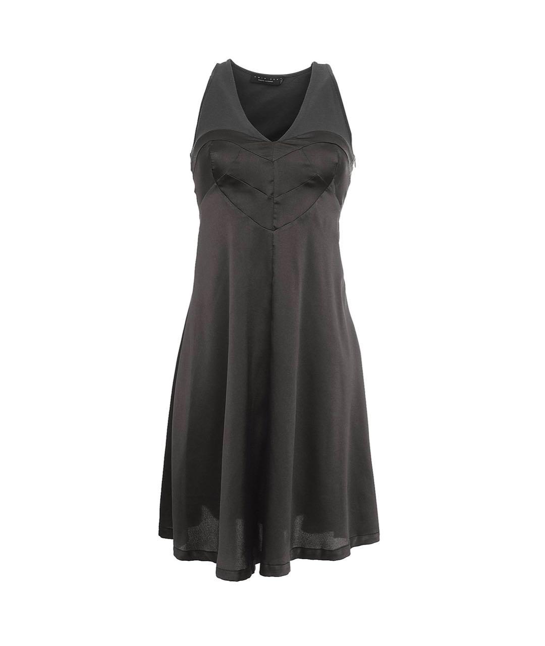 TWIN-SET Антрацитовое вискозное платье, фото 1