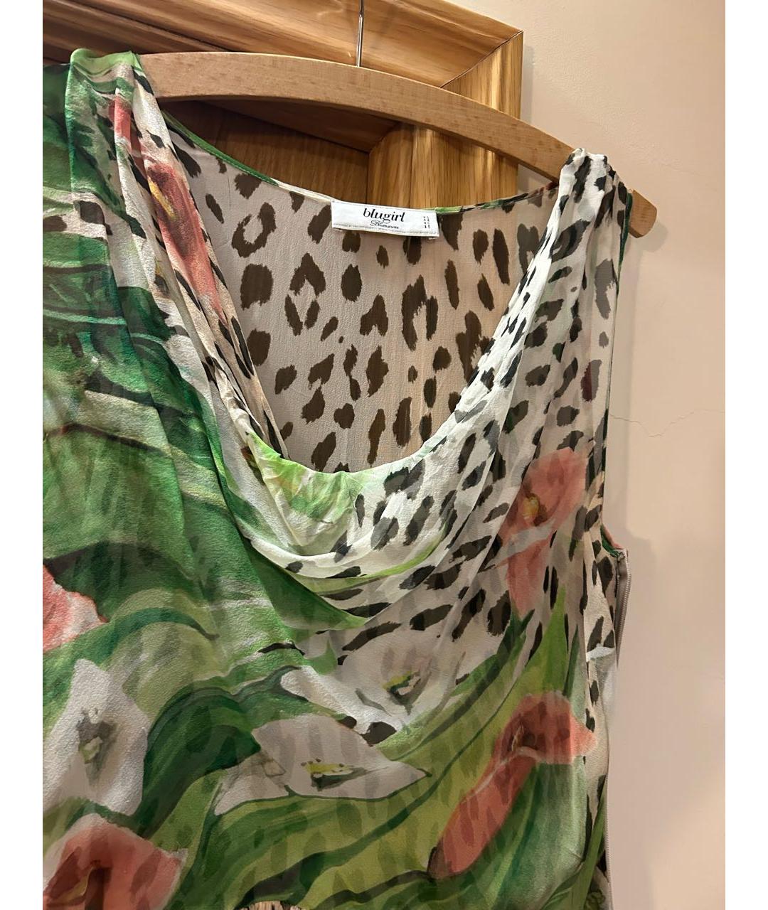 BLUGIRL Мульти шелковое платье, фото 3