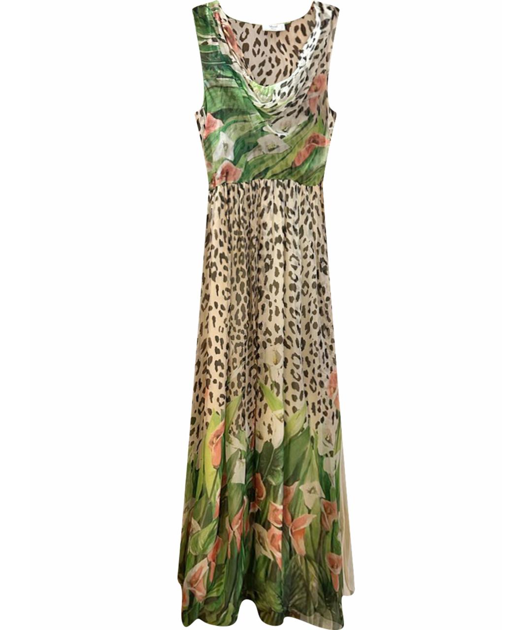 BLUGIRL Мульти шелковое платье, фото 1