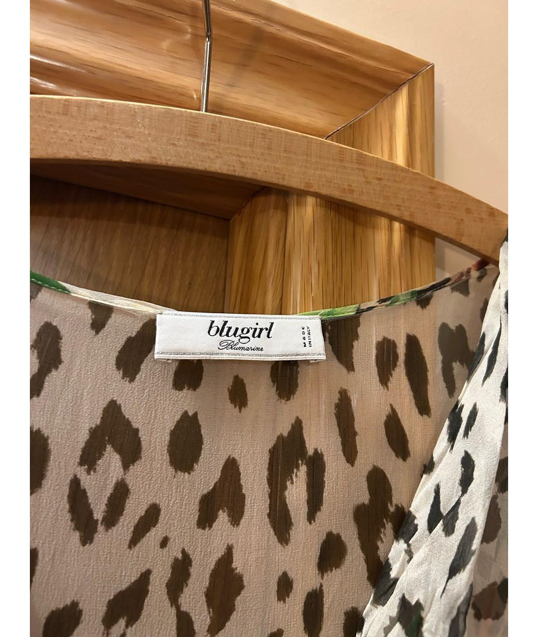 BLUGIRL Мульти шелковое платье, фото 4