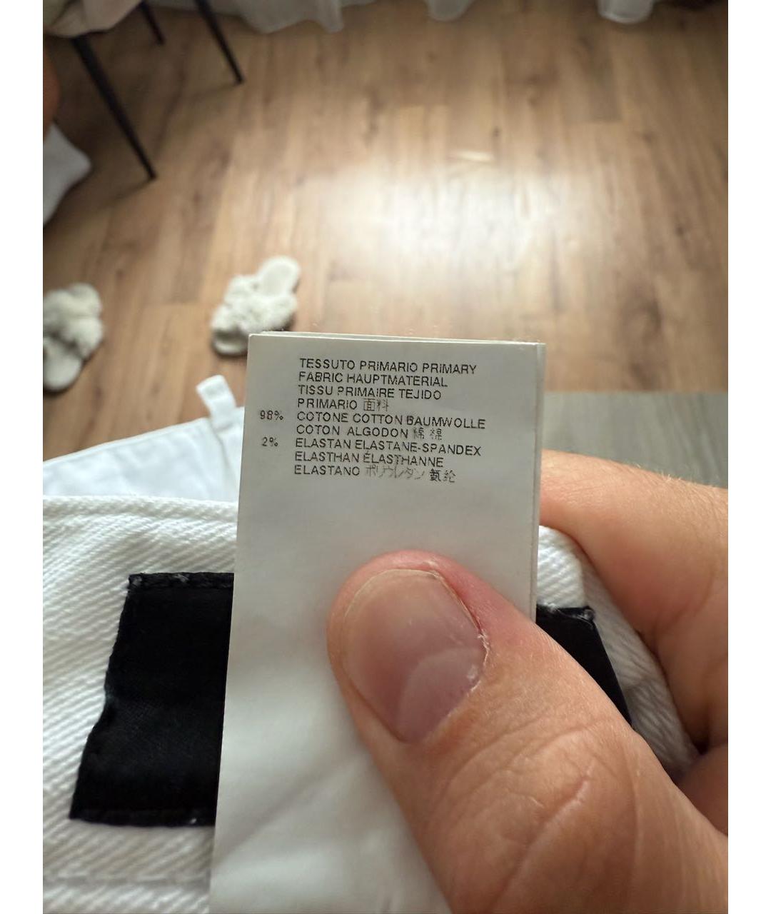 DSQUARED2 Белые хлопко-эластановые джинсы скинни, фото 7