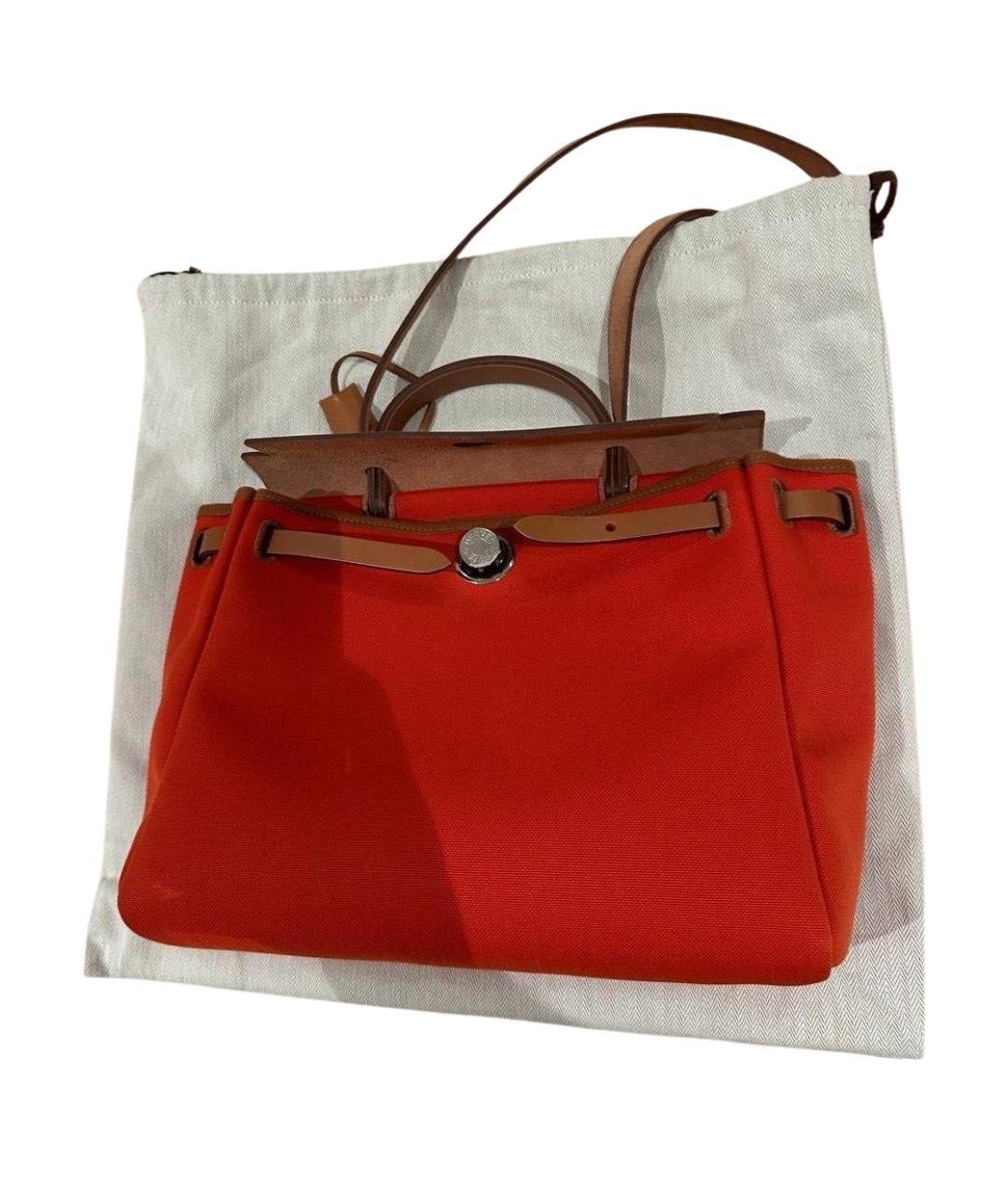 HERMES Красная сумка тоут, фото 8