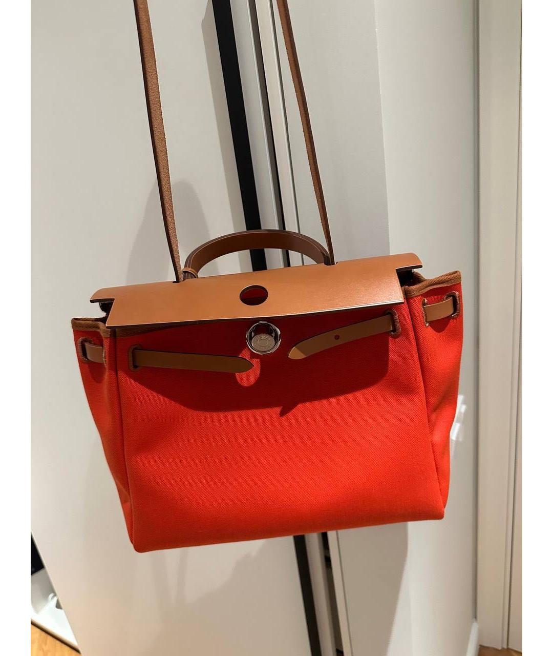 HERMES Красная сумка тоут, фото 2