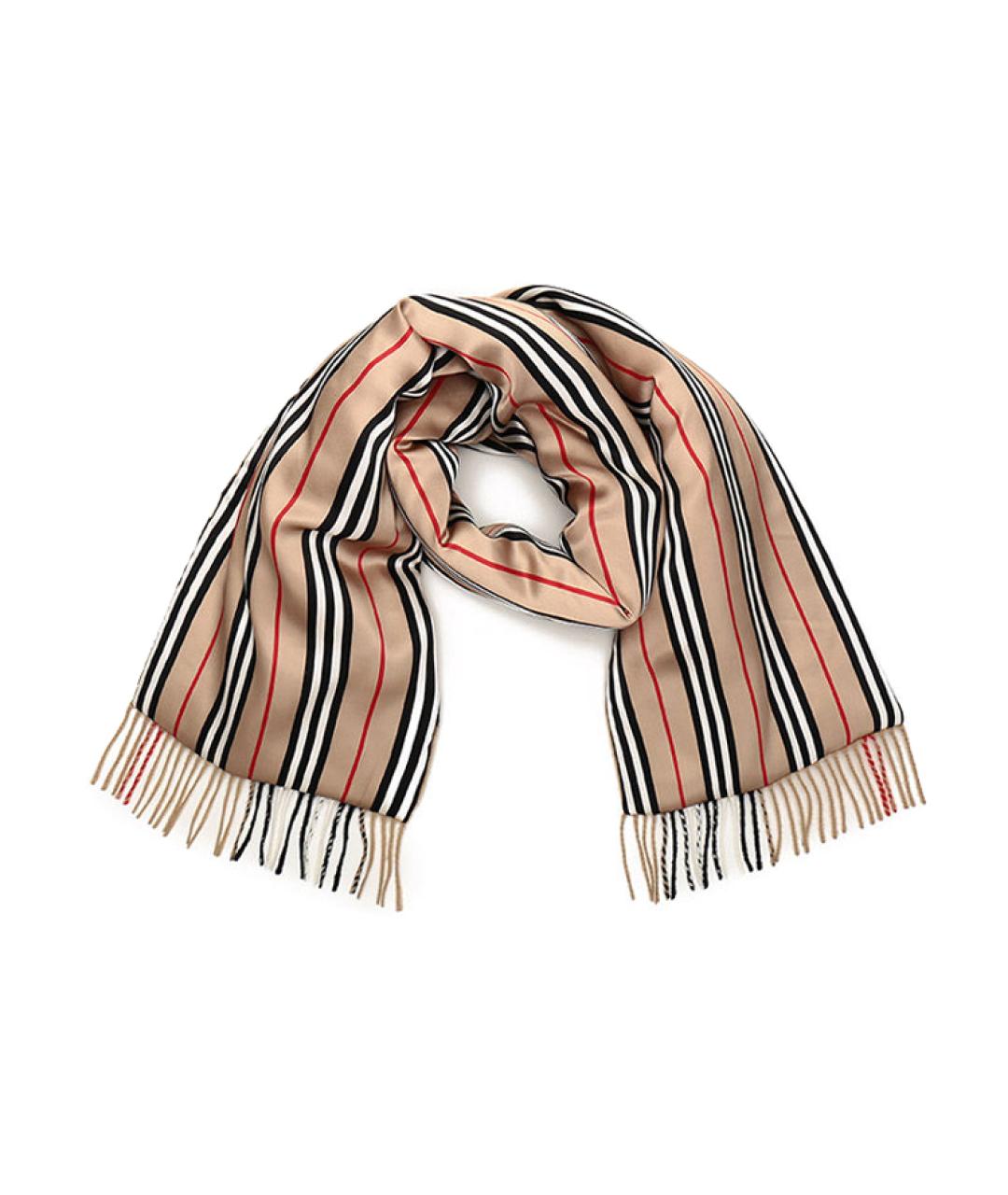 BURBERRY Бежевый кашемировый шарф, фото 5