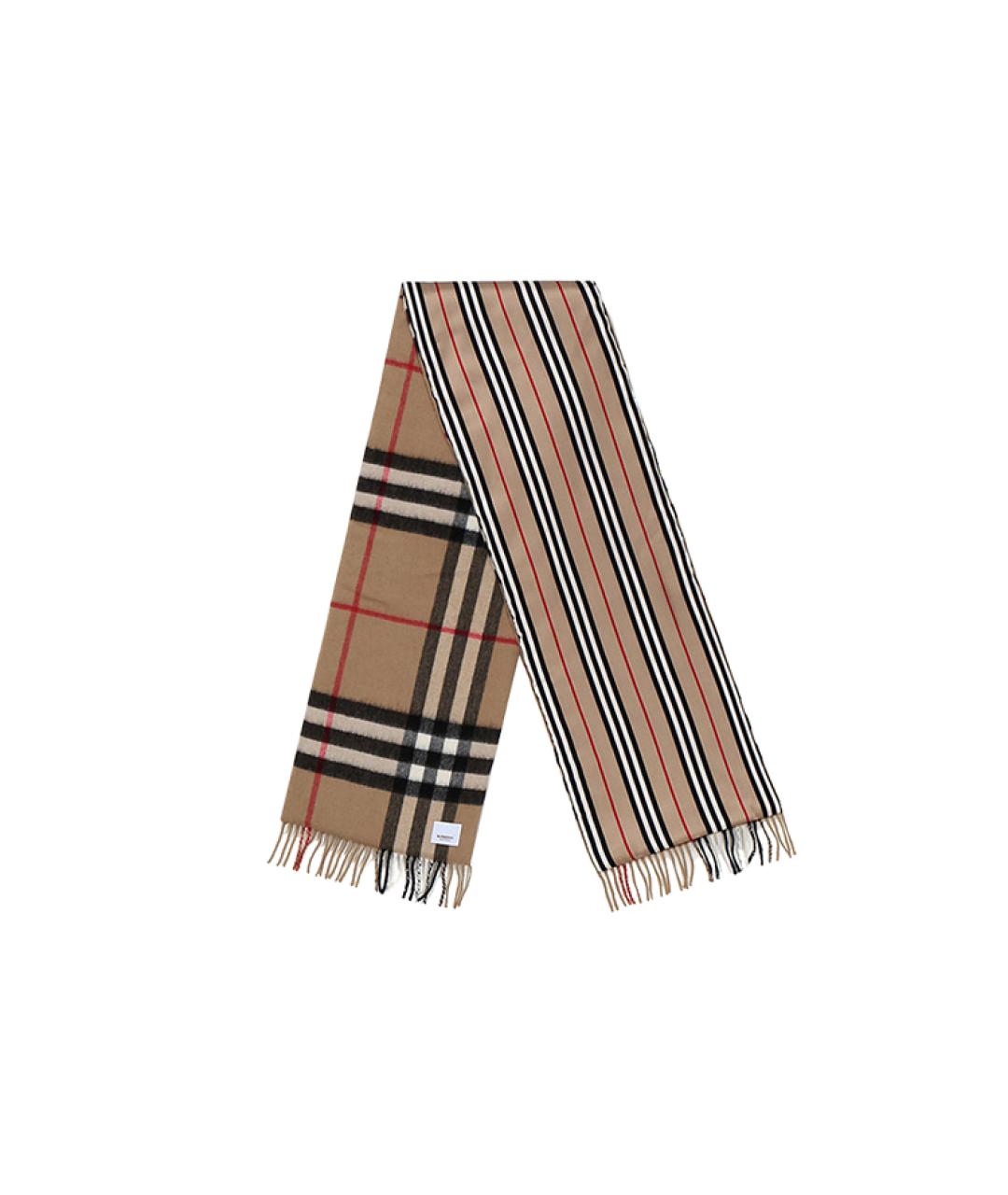 BURBERRY Бежевый кашемировый шарф, фото 1