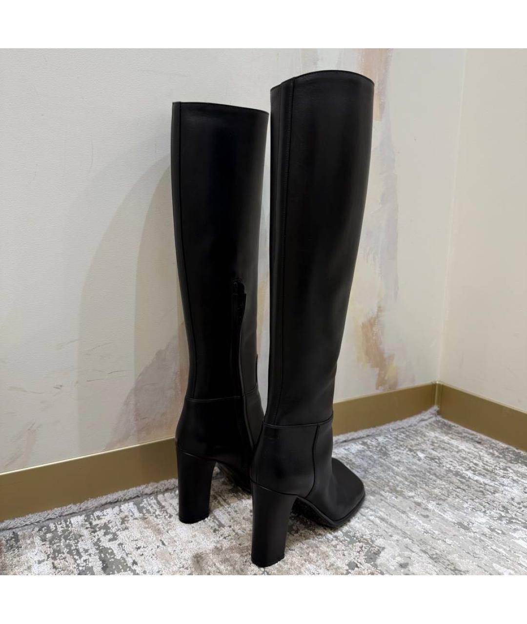 BOTTEGA VENETA Черные кожаные сапоги, фото 2