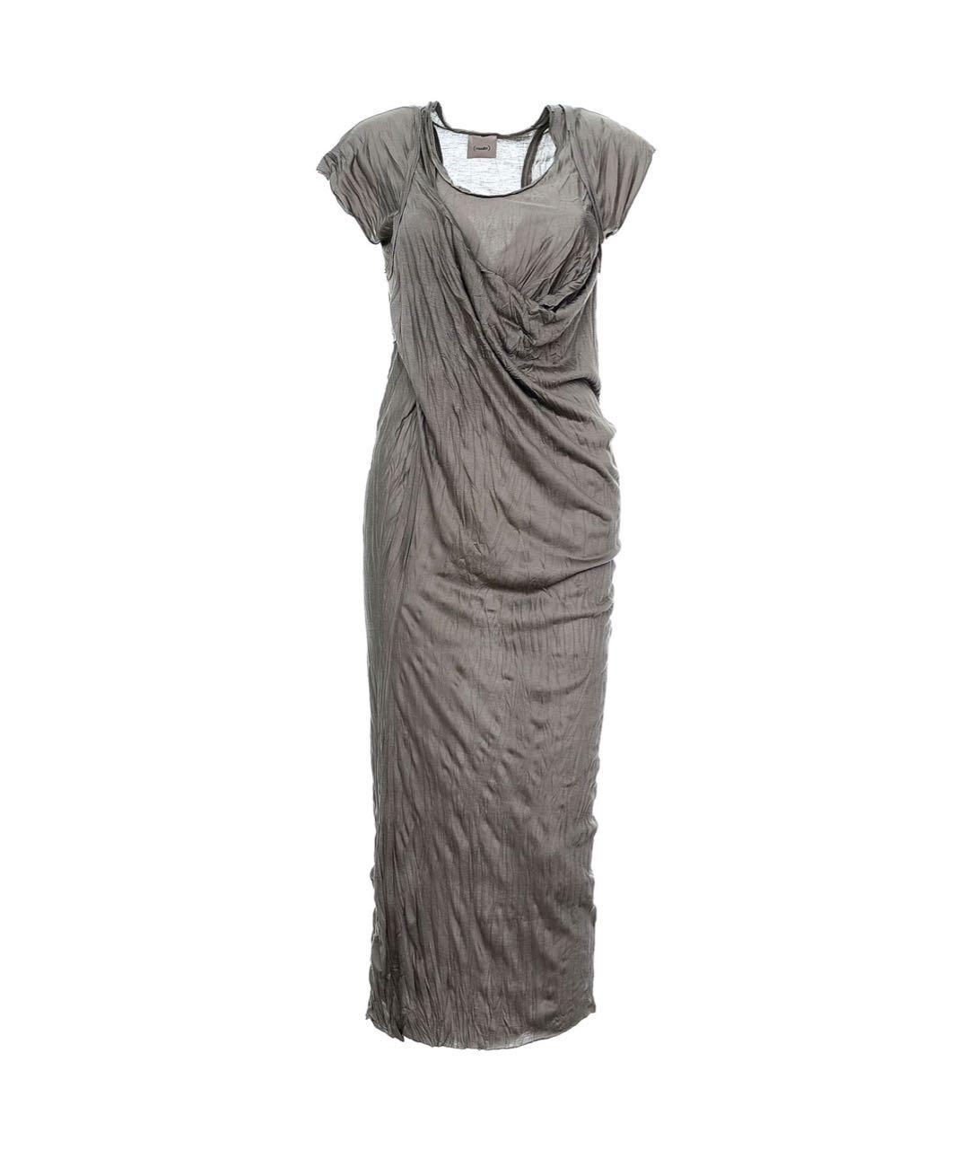 NUDE Хаки вискозное платье, фото 1