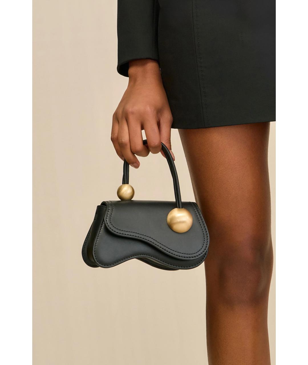 CULT GAIA Черная сумка с короткими ручками, фото 9