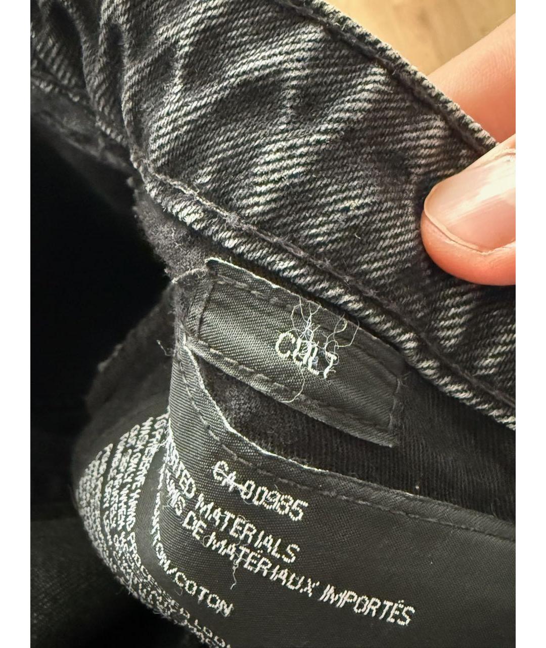 ALEXANDER WANG Черные хлопковые прямые джинсы, фото 7