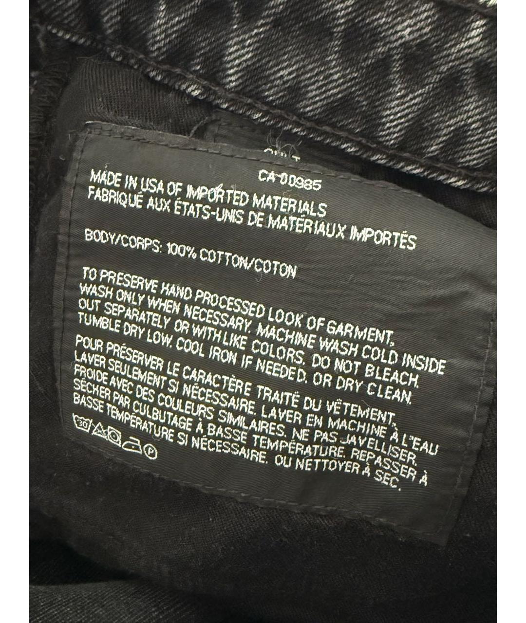 ALEXANDER WANG Черные хлопковые прямые джинсы, фото 6