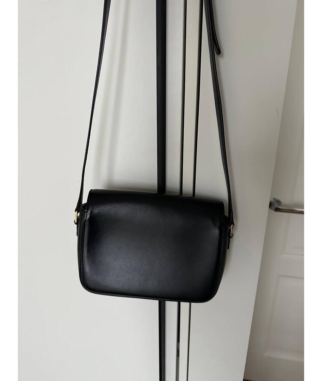 CELINE Черная кожаная сумка через плечо, фото 3